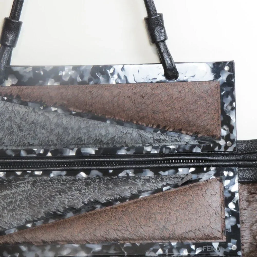 FENDI NAPPA Soft Leather Bag Rare Piece